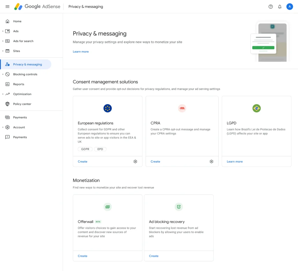 Offerwall Beta program adsense