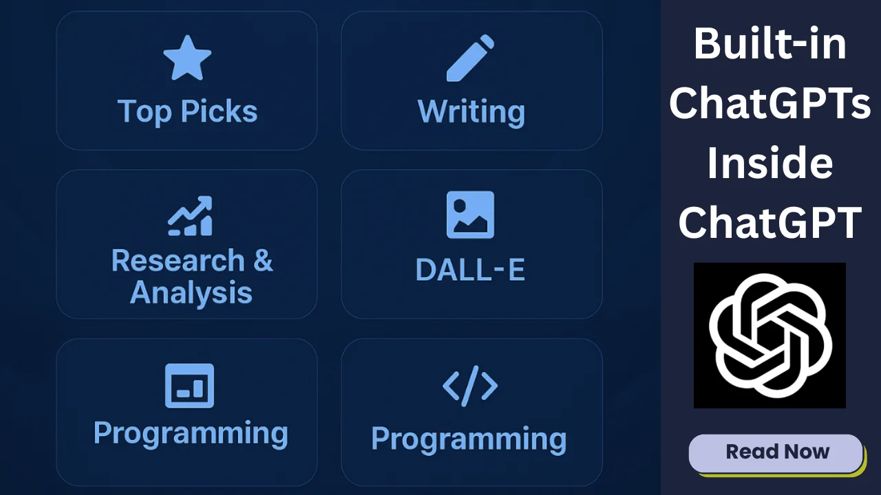 Complete Guide to ChatGPT Featured Tools: All GPTs in Explore Tab Explained (Top Picks, Writing, DALL·E & More)