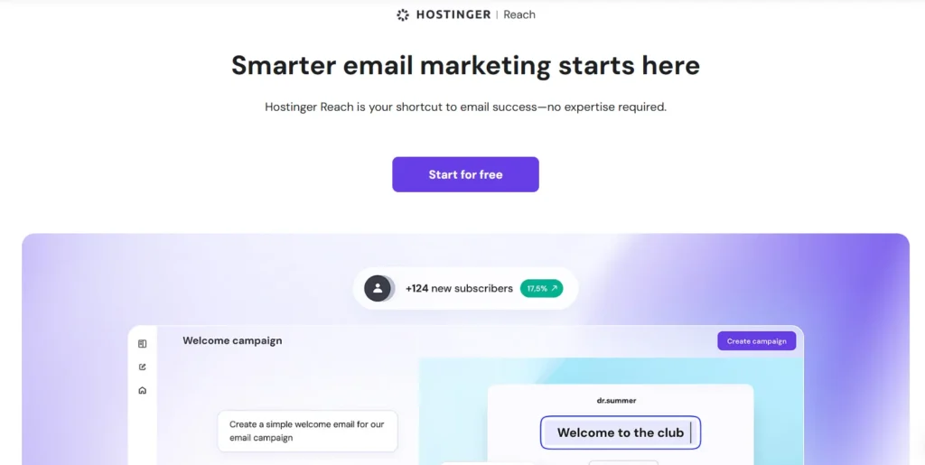 Hostinger Reach New AI based Email Marketing tool