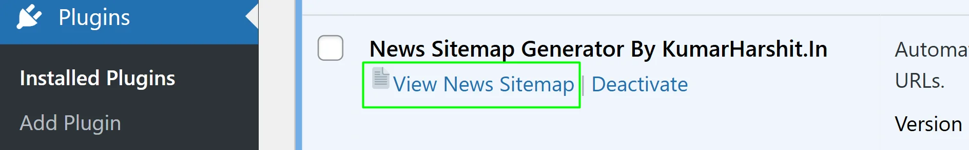 Plugin successfully installed and activated