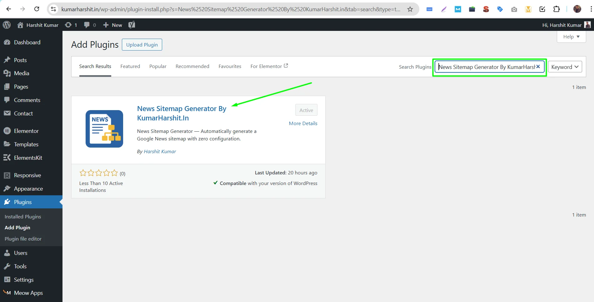 News Sitemap Generator Plugin in WordPress Directory