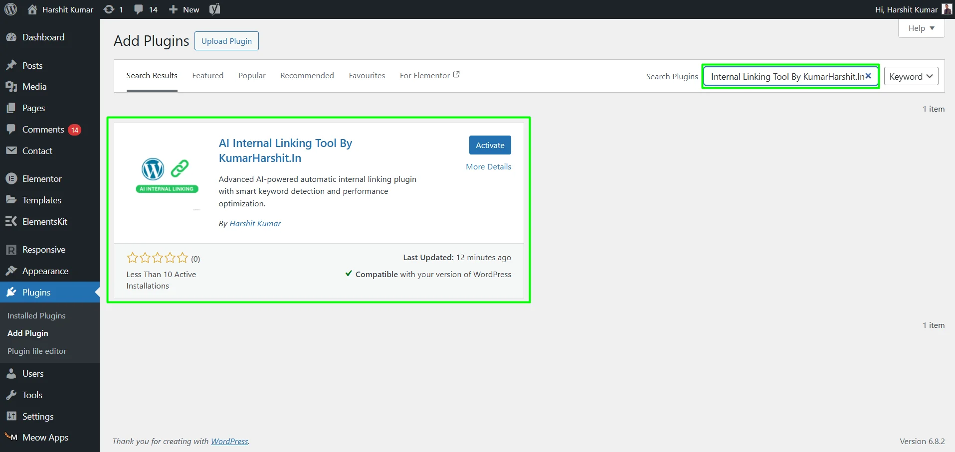 AI Internal Linking Tool in WordPress Directory
