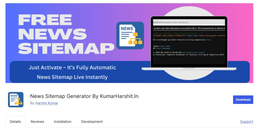 Free Google News Sitemap Plugin Wordpress