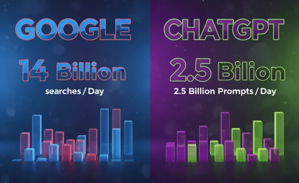 chatgpt vs google searches and prompts