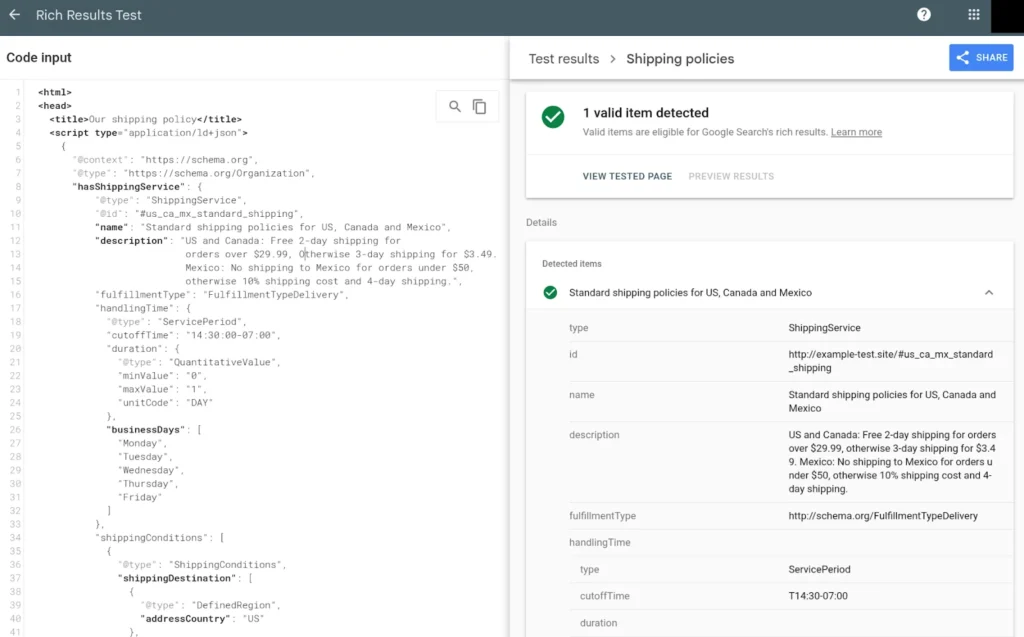 Add organization-level shipping policy markup setting