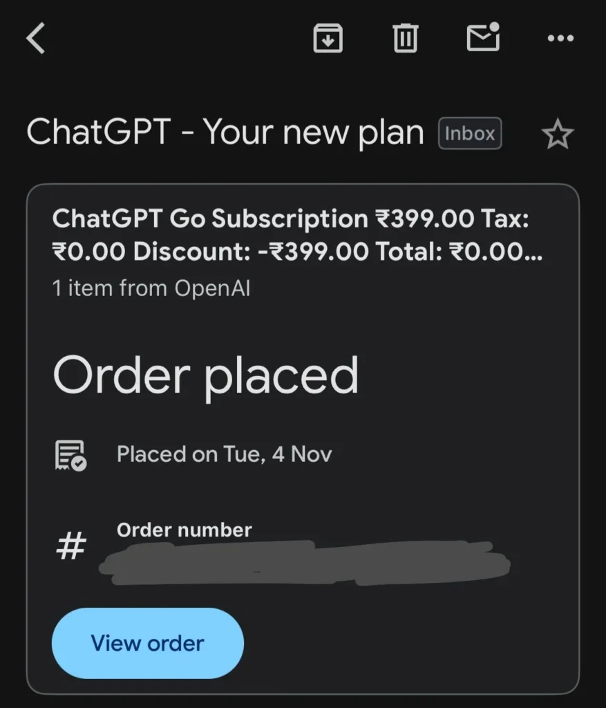 ChatGPT Go Plan Free for 12 Months in India