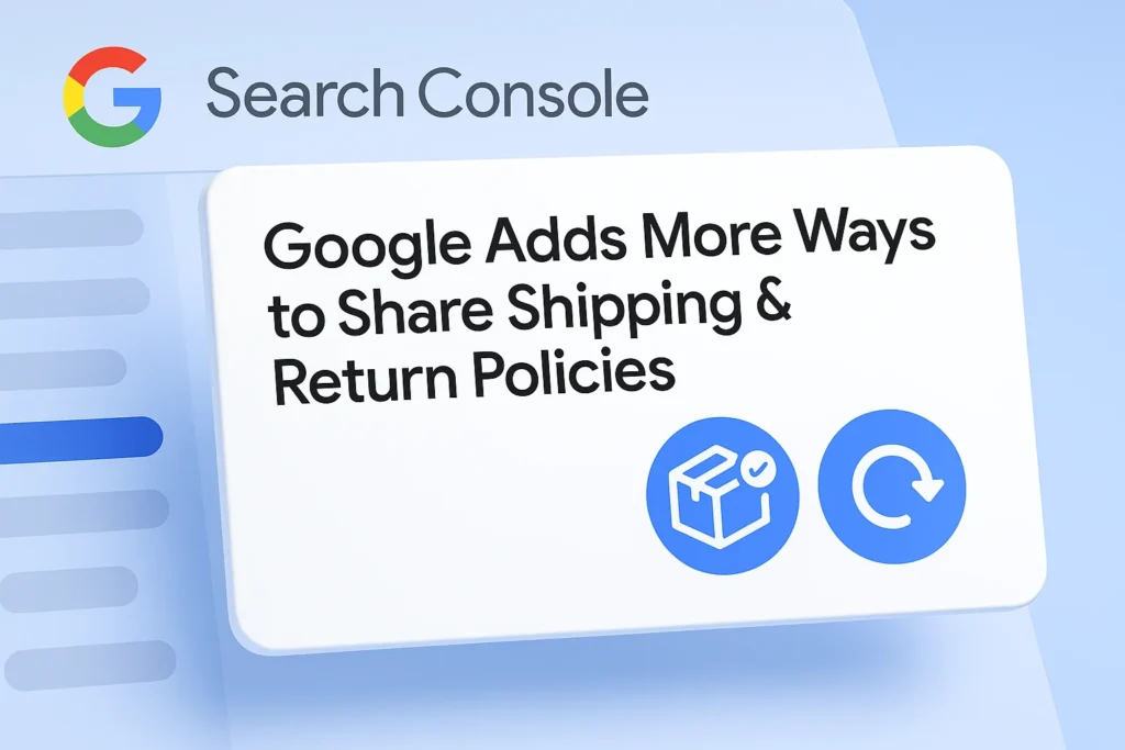 Google Adds More Ways to Share Shipping and Return Policies