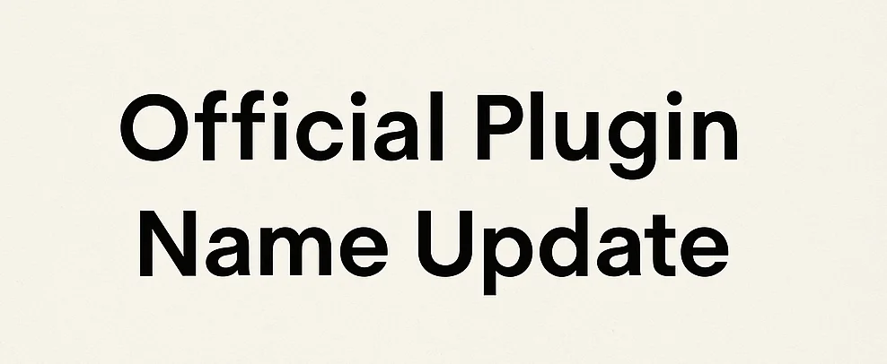 Official Plugin Name Update
