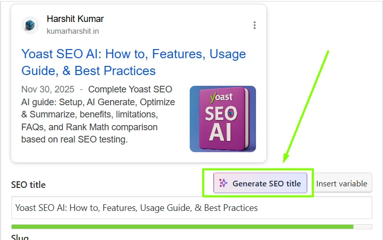 yoast seo ai generate seo title