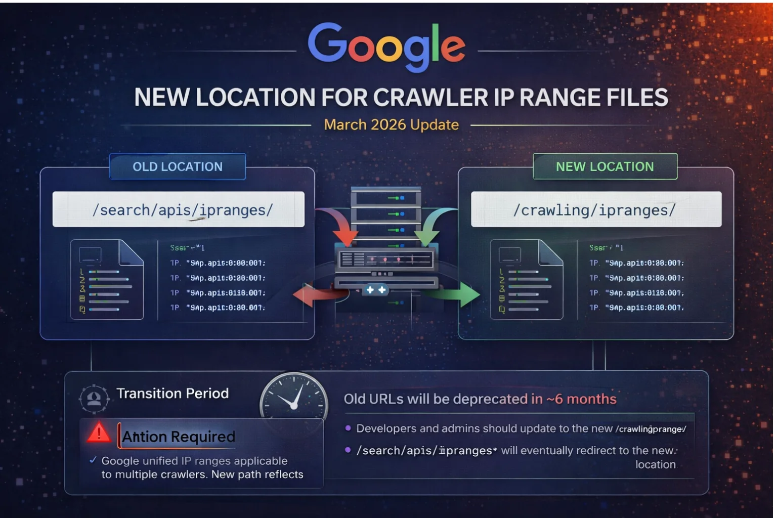Google Announces New Location for Crawlers’ IP Range Files