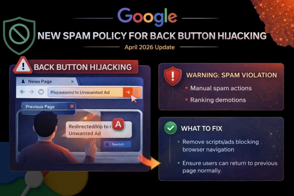 Google Back Button Hijacking